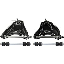 4-Piece Kit Front, Driver and Passenger Side, Upper Control Arm Kit, Includes (2) Control Arm and (2) Sway Bar Link
