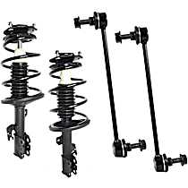 4-Piece Kit Front, Driver and Passenger Side Suspension Includes Loaded Struts and Sway Bar Links