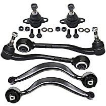 Front, Driver and Passenger Side, Lower, Frontward and Rearward Control Arm Kit, All Wheel Drive, includes Ball Joints