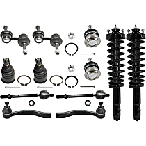 12-Piece Kit Front Suspension Kit,  Includes (4) Ball Joint, (2) Loaded Strut, (2) Sway Bar Link, and (4) Tie Rod End