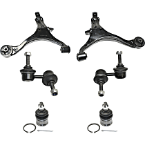 6-Piece Kit Front, Driver and Passenger Side, Lower Control Arm Kit, Includes (2) Ball Joint, (2) Control Arm, and (2) Sway Bar Link