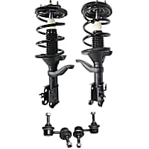 4-Piece Kit Front, Driver and Passenger Side Suspension Includes Loaded Struts and Sway Bar Links