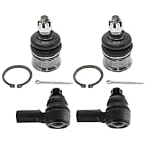 4-Piece Kit Front, Driver and Passenger Side Suspension Includes Ball Joints and Tie Rod Ends