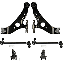Front, Driver and Passenger Side, Lower Control Arm Kit, All Wheel Drive/Front Wheel Drive, includes Ball Joints and Sway Bar Links