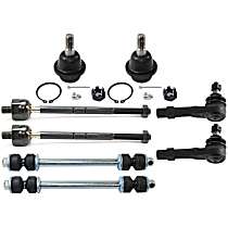 8-Piece Kit Front, Driver and Passenger Side Suspension, includes Ball Joint, Sway Bar Link, and Tie Rod End