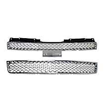 2-Piece Kit Grille, Chrome, For Models With Off Road Package,  Includes (1) Bumper Grille and (1) Grille