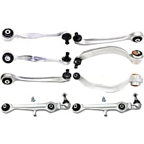 8-Piece Kit Front, Driver and Passenger Side, Upper and Lower, Frontward and Rearward Control Arm, FWD, includes (6) Control Arm and (2) Lateral Link