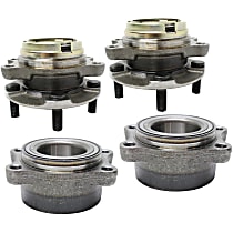 Front, Driver and Passenger Side Wheel Hub Kit, All Wheel Drive, includes Wheel Bearings