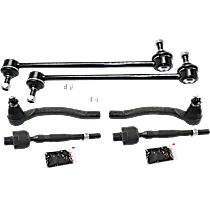 6-Piece Kit Front, Driver and Passenger Side Suspension, includes Sway Bar Link and Tie Rod End