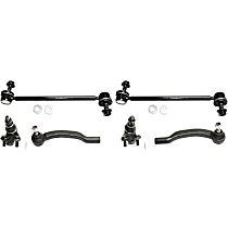 6-Piece Kit Front, Driver and Passenger Side Suspension Includes  Ball Joints, Sway Bar Links, and Tie Rod Ends