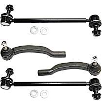 4-Piece Kit Front, Driver and Passenger Side Suspension Includes  Sway Bar Links and Tie Rod Ends