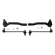 4-Piece Kit Front, Driver and Passenger Side Suspension, includes Sway Bar Link and Tie Rod End