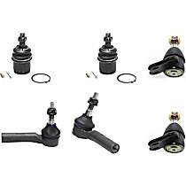6-Piece Kit Front, Driver and Passenger Side Suspension Kit, Four Wheel Drive,  Includes (4) Ball Joint and (2) Tie Rod End