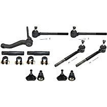 11-Piece Kit Front, Driver and Passenger Side Suspension with Ball Joints, Idler Arm, Tie Rod Adjusting Sleeves, and Tie Rod Ends