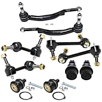 10-Piece Kit Driver and Passenger Side Suspension Includes Ball Joints, Sway Bar Links, and Tie Rod Ends, Includes 16mm Tie Rod Thread