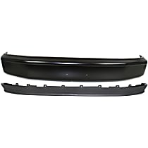 2-Piece Kit Front For Models Without Pad, Lightning Package and Bumper Cut Outs, Painted Black, Includes (1) Bumper and (1) Valance