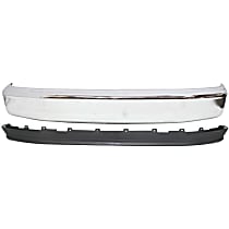 2-Piece Kit Front Styleside, For Models Without Pad, Lightning Package and Bumper Cut Outs, Chrome, Includes (1) Bumper and (1) Valance