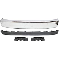 4-Piece Kit, Front Bumper, Chrome, Includes (1) Bumper, (2) Bumper Bracket, and (1) Valance
