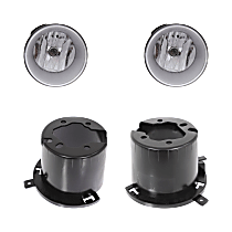 4-Piece Kit, Front, Driver and Passenger Side Halogen Fog Light, With bulb(s), Includes (2) Fog Light and (2) Fog Light Bracket