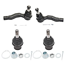 4-Piece Kit Front, Driver and Passenger Side Suspension Includes Ball Joint and Tie Rod End