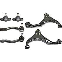 6-Piece Kit Front, Driver and Passenger Side, Lower Control Arm Kit, All Wheel Drive,  Includes (2) Ball Joint, (2) Control Arm, and (2) Tie Rod End