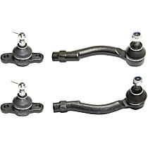 4-Piece Kit Front, Driver and Passenger Side Suspension, includes Ball Joint and Tie Rod End