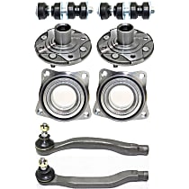 8-Piece Kit Front Suspension Kit, includes (2) Sway Bar Link, (2) Tie Rod End, (2) Wheel Bearing, and (2) Wheel Hub