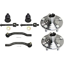 8-Piece Kit Front, Driver and Passenger Side, Lower Suspension Kit, includes (2) Ball Joint, (4) Tie Rod End, and (2) Wheel Hub