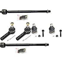 6-Piece Kit Front, Driver and Passenger Side Suspension Includes Ball Joints and Tie Rod Ends