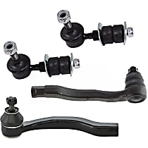 4-Piece Kit Front, Driver and Passenger Side Suspension, includes Sway Bar Link and Tie Rod End
