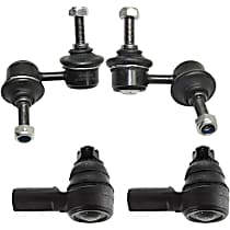 4-Piece Kit Front, Driver and Passenger Side Suspension Kit,  Includes (2) Sway Bar Link and (2) Tie Rod End