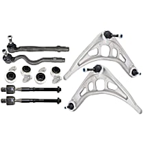 Front, Driver and Passenger Side, Lower Control Arm Kit, Rear Wheel Drive, includes Control Arm Bushing and Tie Rod Ends