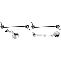 4-Piece Kit Front, Driver and Passenger Side, Lower, Frontward Control Arm Kit, Includes (2) Control Arm and (2) Sway Bar Link