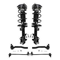 6-Piece Kit Front, Driver and Passenger Side Suspension Includes Loaded Struts, Sway Bar Links, and Tie Rod Ends