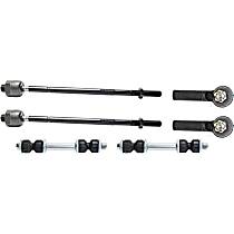 6-Piece Kit Front, Driver and Passenger Side Suspension Includes Sway Bar Link and Tie Rod End