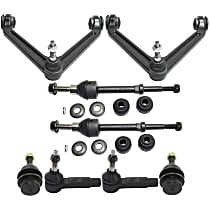 Front, Driver and Passenger Side, Upper Control Arm Kit, Rear Wheel Drive, includes Ball Joints, Sway Bar Links, and Tie Rod Ends