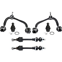 Front, Driver and Passenger Side Control Arm Kit, Four Wheel Drive/All Wheel Drive, includes Ball Joints and Sway Bar Links