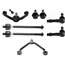 8-Piece Kit Front, Driver and Passenger Side Control Arm Kit, Includes (2) Ball Joint, (2) Control Arm, and (4) Tie Rod End