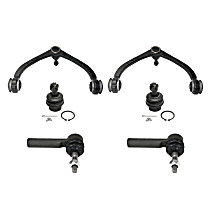 Front, Driver and Passenger Side, Upper Control Arm Kit, includes Ball Joints and Tie Rod Ends