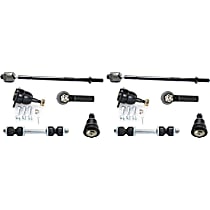 10-Piece Kit Front, Driver and Passenger Side Suspension Includes Ball Joint, Sway Bar Link, and Tie Rod End