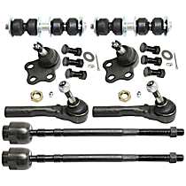 8-Piece Kit Front, Driver and Passenger Side Suspension, includes Ball Joint, Sway Bar Link, and Tie Rod End
