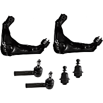 Front, Driver and Passenger Side Control Arm Kit, includes Ball Joints and Tie Rod Ends