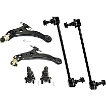 6-Piece Kit Front, Driver and Passenger Side, Lower Control Arm Kit, Includes (2) Ball Joint, (2) Control Arm, and (2) Sway Bar Link