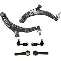 Front, Driver and Passenger Side Control Arm Kit, includes Sway Bar Links and Tie Rod Ends