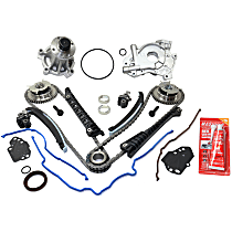 3-Piece Kit Timing Chain Kit, With Vvt Cam Gear(S), 8 Cyl 5.4L, includes (1) Oil Pump, (1) Timing Chain Kit, and (1) Water Pump
