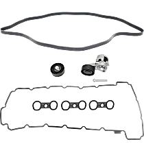 4-Piece Kit Timing Belt, includes Accessory Belt Tensioner, Drive Belt, Timing Belt Idler Pulley, and Valve Cover Gasket