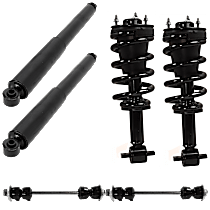 6-Piece Kit Front and Rear Suspension Kit, Crew Cab Pickup, AWD,  Includes (2) Loaded Strut, (2) Shock Absorber, and (2) Sway Bar Link