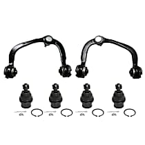 6-Piece Kit Front, Driver and Passenger Side, Upper Control Arm Kit,  Includes (4) Ball Joint and (2) Control Arm