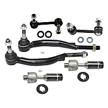 6-Piece Kit Front, Driver and Passenger Side Suspension Kit, includes (2) Sway Bar Link and (4) Tie Rod End