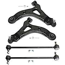 4-Piece Kit Front, Driver and Passenger Side, Lower Control Arm Kit, Front Wheel Drive,  Includes (2) Control Arm and (2) Sway Bar Link